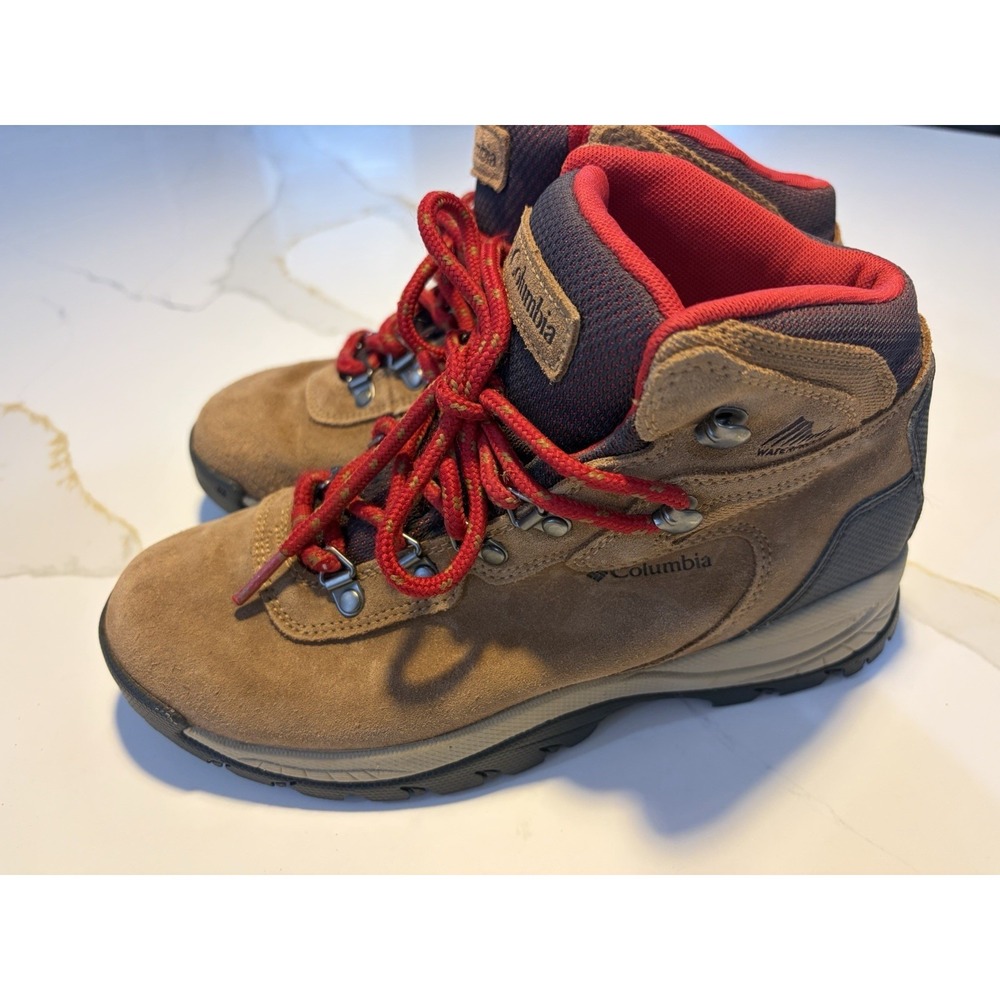 Columbia Waterproof Mid Hiking Boots Women's Size 7.5 Brown Suede Trail Shoes - Picture 2 of 9